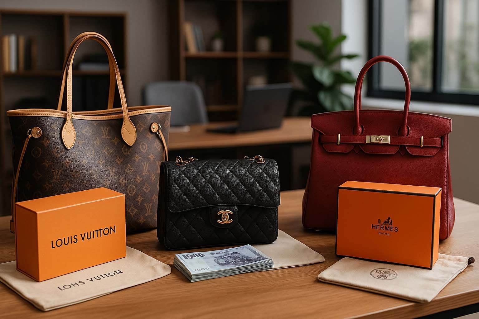 高雄精品包收購展示｜LV Chanel Hermès YSL 名牌估價情境｜青蘋果3C